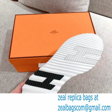 Hermes Knit and calfskin Depart Sneakers 02 2022 - Click Image to Close