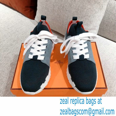 Hermes Knit and calfskin Depart Sneakers 03 2022 - Click Image to Close