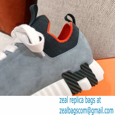 Hermes Knit and calfskin Depart Sneakers 03 2022