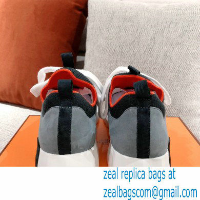 Hermes Knit and calfskin Depart Sneakers 03 2022