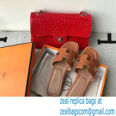 Hermes Oran Flat Sandals in Swift Box Calfskin 02 - Click Image to Close