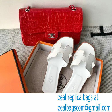 Hermes Oran Flat Sandals in Swift Box Calfskin 03