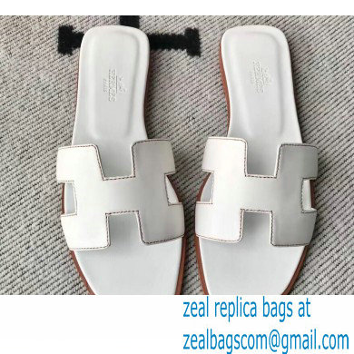 Hermes Oran Flat Sandals in Swift Box Calfskin 03