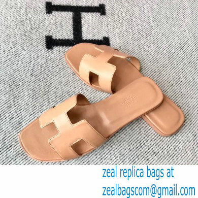 Hermes Oran Flat Sandals in Swift Box Calfskin 06