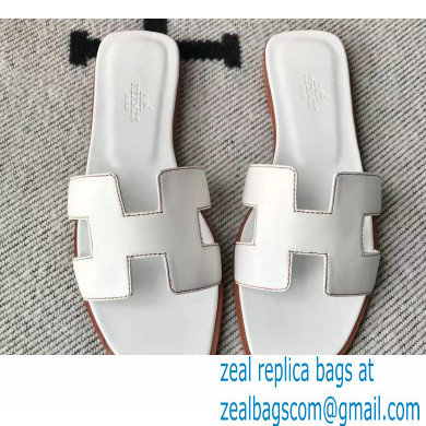 Hermes Oran Flat Sandals in Swift Box Calfskin 14