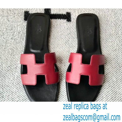 Hermes Oran Flat Sandals in Swift Box Calfskin 18