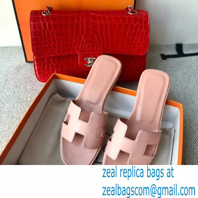 Hermes Oran Flat Sandals in Swift Box Calfskin 21