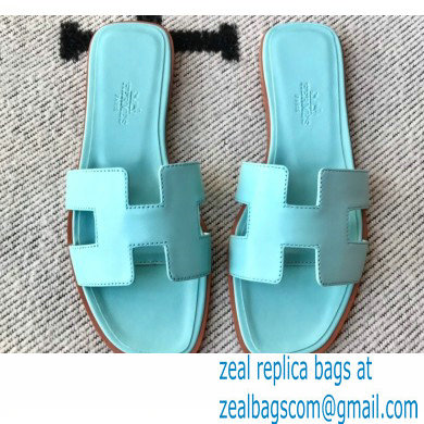 Hermes Oran Flat Sandals in Swift Box Calfskin 23