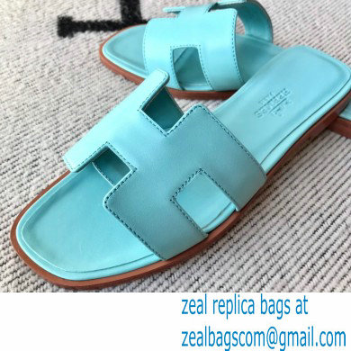 Hermes Oran Flat Sandals in Swift Box Calfskin 23