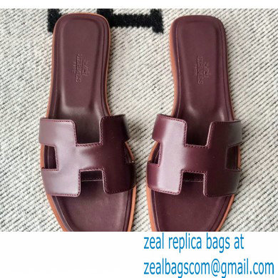 Hermes Oran Flat Sandals in Swift Box Calfskin 25 - Click Image to Close