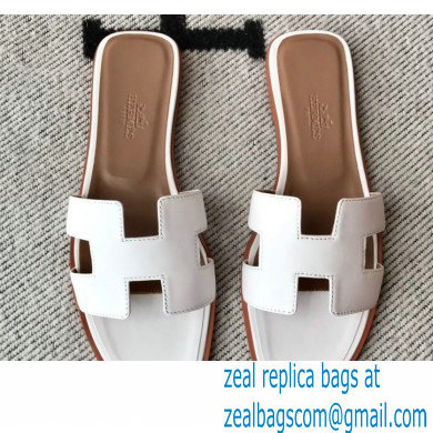 Hermes Oran Flat Sandals in Swift Box Calfskin 29