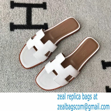 Hermes Oran Flat Sandals in Swift Box Calfskin 29