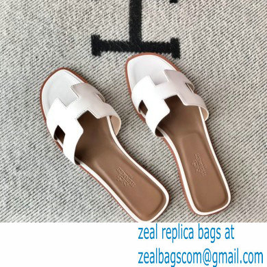 Hermes Oran Flat Sandals in Swift Box Calfskin 29