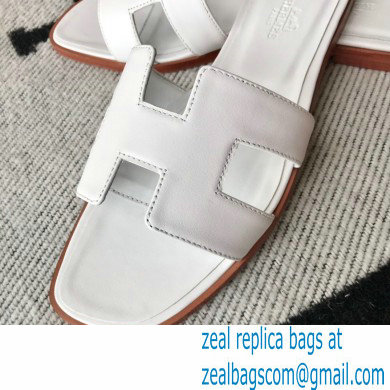 Hermes Oran Flat Sandals in Swift Box Calfskin 30