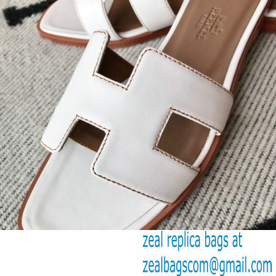 Hermes Oran Flat Sandals in Swift Box Calfskin 31