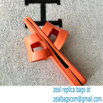 Hermes Oran Flat Sandals in Swift Box Calfskin 32 - Click Image to Close