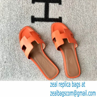 Hermes Oran Flat Sandals in Swift Box Calfskin 33