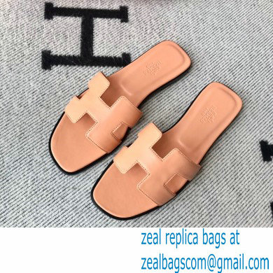 Hermes Oran Flat Sandals in Swift Box Calfskin 38 - Click Image to Close