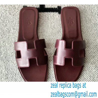 Hermes Oran Flat Sandals in Swift Box Calfskin 43 - Click Image to Close