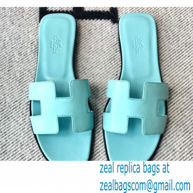 Hermes Oran Flat Sandals in Swift Box Calfskin 45