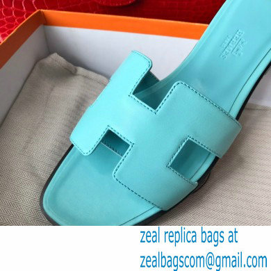 Hermes Oran Flat Sandals in Swift Box Calfskin 47