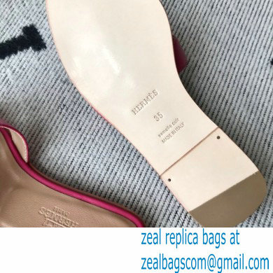 Hermes Oran Flat Sandals in Swift Box Calfskin 50