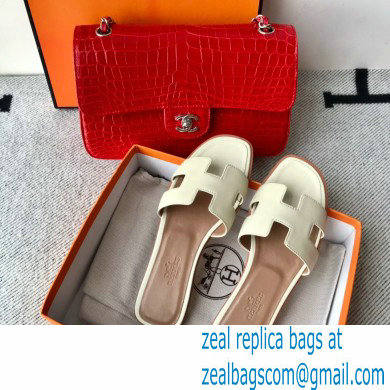 Hermes Oran Flat Sandals in Swift Box Calfskin 51