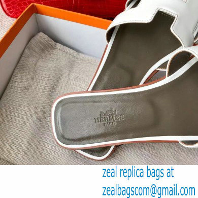 Hermes Oran Flat Sandals in Swift Box Calfskin 52