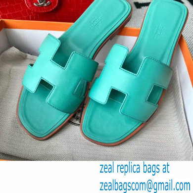 Hermes Oran Flat Sandals in Swift Box Calfskin 53