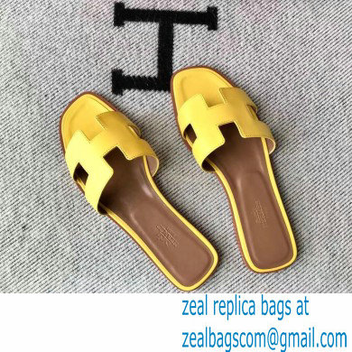 Hermes Oran Flat Sandals in Swift Box Calfskin 57 - Click Image to Close