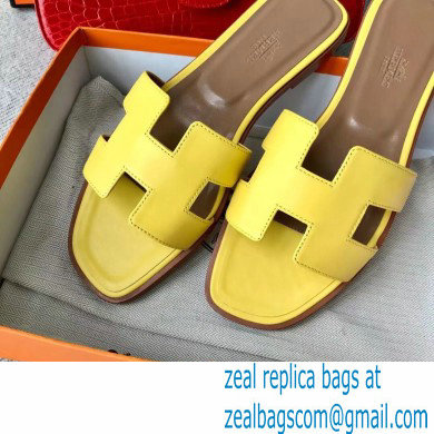 Hermes Oran Flat Sandals in Swift Box Calfskin 57 - Click Image to Close