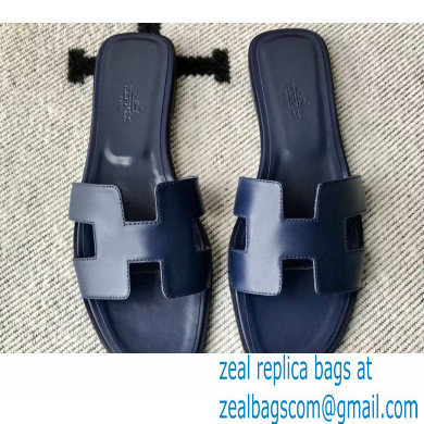 Hermes Oran Flat Sandals in Swift Box Calfskin 64