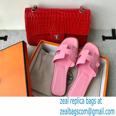 Hermes Oran Flat Sandals in Swift Box Calfskin 72