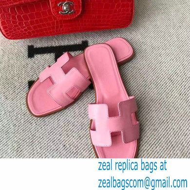 Hermes Oran Flat Sandals in Swift Box Calfskin 72