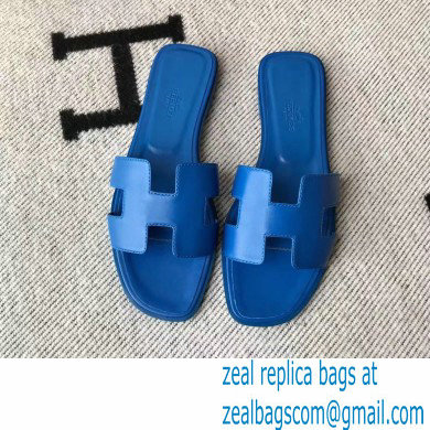 Hermes Oran Flat Sandals in Swift Box Calfskin 73