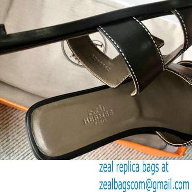 Hermes Oran Flat Sandals in Swift Box Calfskin 74 - Click Image to Close