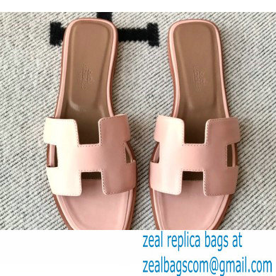 Hermes Oran Flat Sandals in Swift Box Calfskin 83