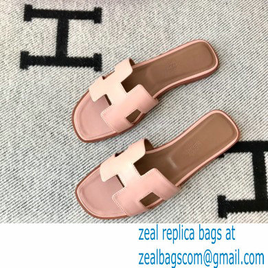 Hermes Oran Flat Sandals in Swift Box Calfskin 83