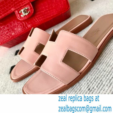 Hermes Oran Flat Sandals in Swift Box Calfskin 83