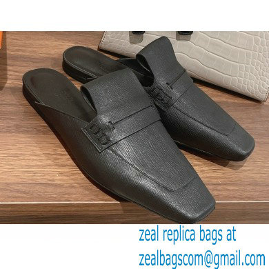 Hermes Perforated H Eloge mules Black 2022