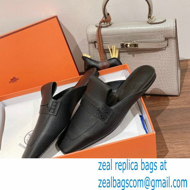 Hermes Perforated H Eloge mules Black 2022