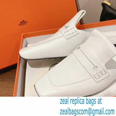 Hermes Perforated H Eloge mules White 2022