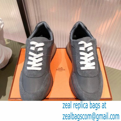 Hermes suede Calfskin Drive Sneakers 01 2022 - Click Image to Close