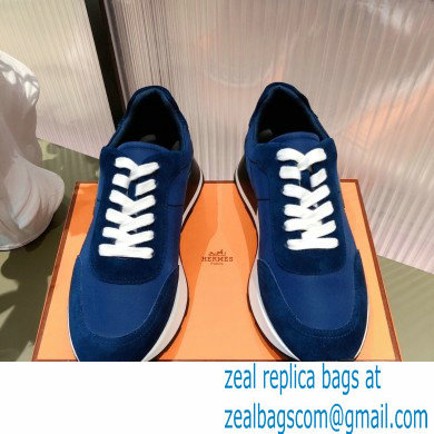 Hermes suede Calfskin Drive Sneakers 02 2022 - Click Image to Close