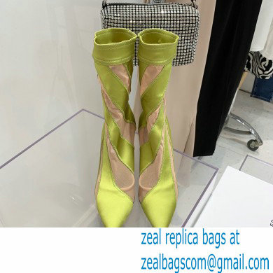 Jimmy Choo Heel 9cm JIMMY CHOO/MUGLER Sheer Spiral Stretch Fabric Sock Ankle Boots 04 2022