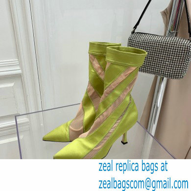 Jimmy Choo Heel 9cm JIMMY CHOO/MUGLER Sheer Spiral Stretch Fabric Sock Ankle Boots 04 2022