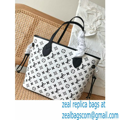 LOUIS VUITTON Neverfull MM BAG M46103 black/WHITE - Click Image to Close