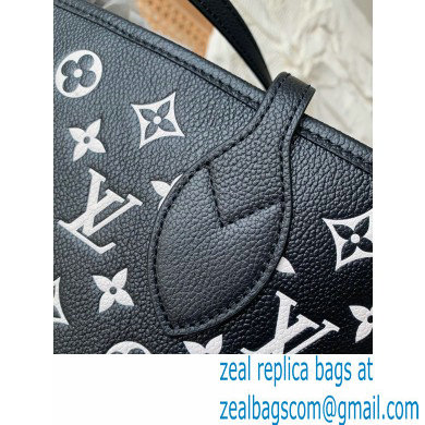 LOUIS VUITTON Neverfull MM BAG M46103 black/WHITE