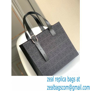 Loewe Buckle Tote Bag in Anagram jacquard and calfskin Black 2022