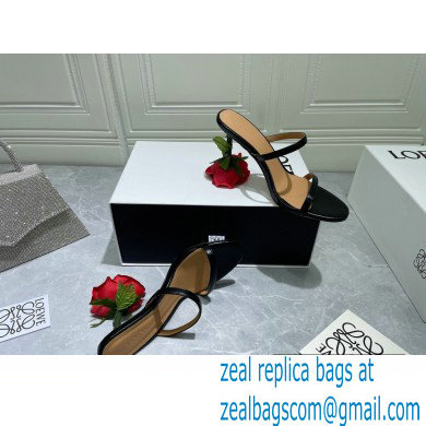 Loewe Heel 6cm Rose Sandals Black 2022